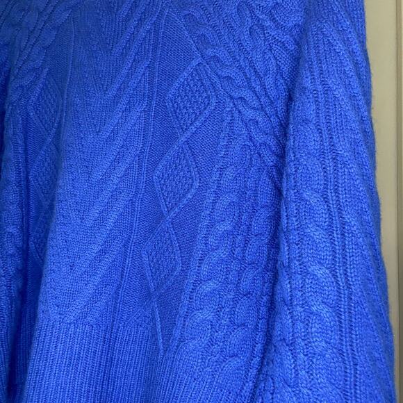 Rag & Bone Blue 100% Cashmere Pierce Cable Knit Sweater Size Medium Fisherman - Picture 8 of 8